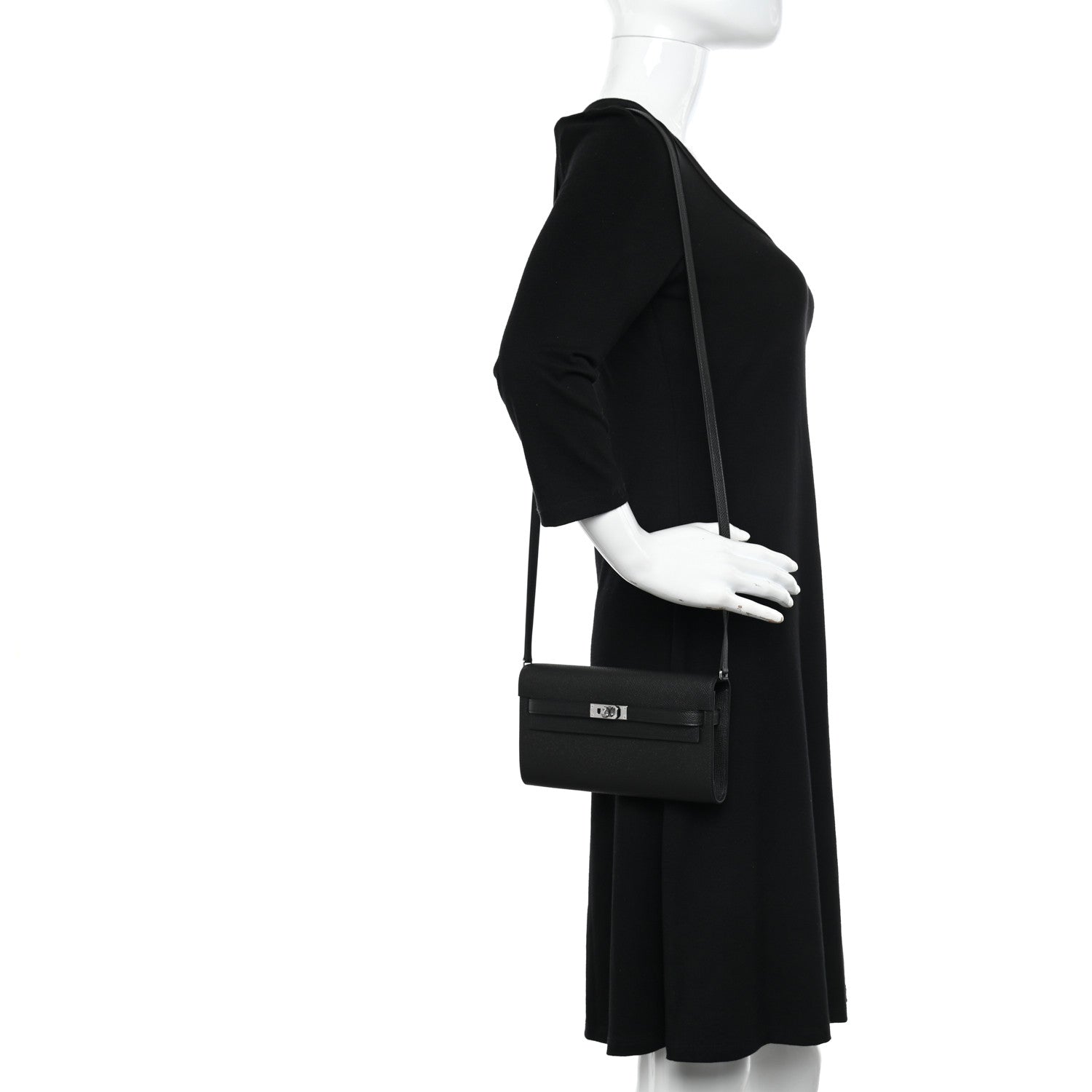 Hermes Epsom Kelly Wallet To Go Black 2 of 10