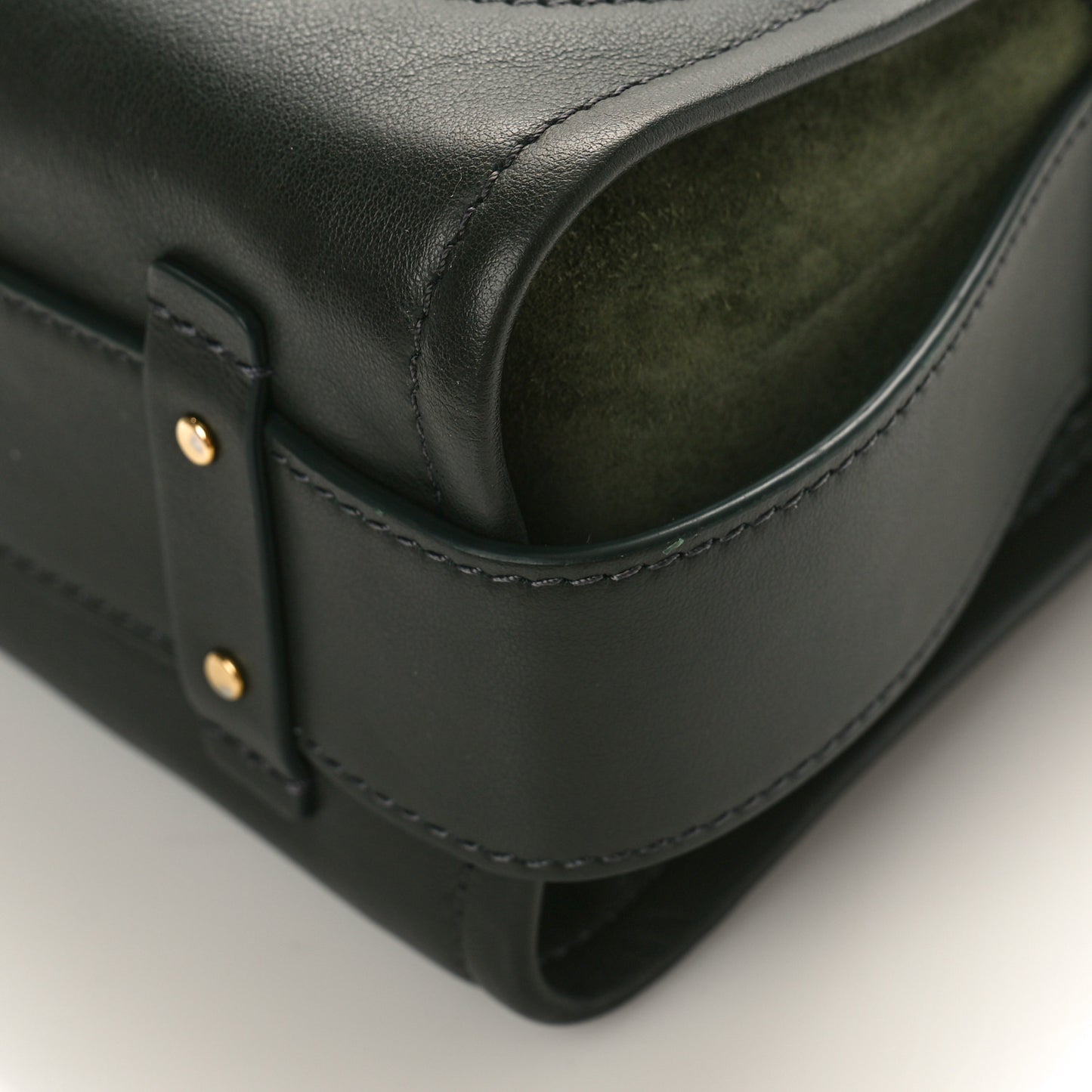 Calfskin Suede Mini Tess Day Bag Black Olive