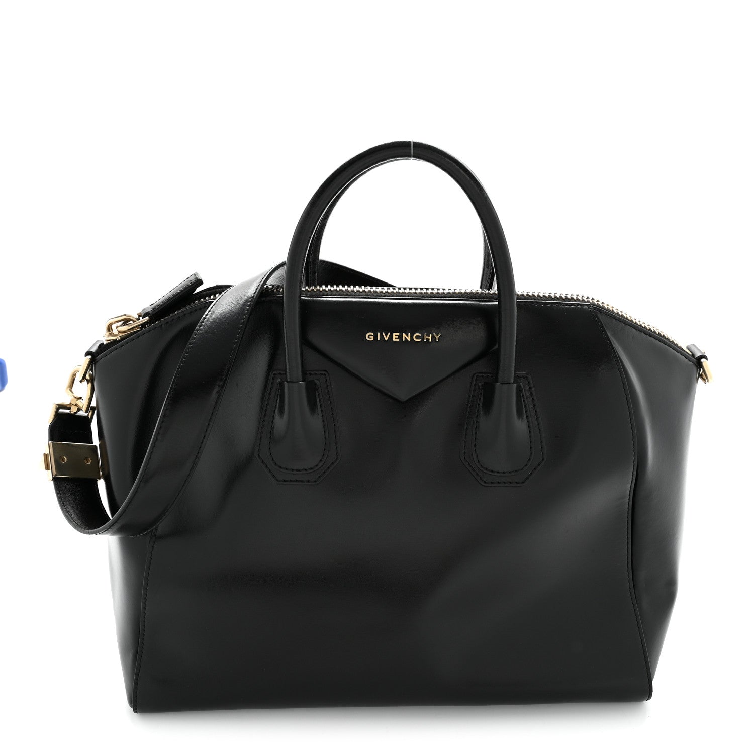 Givenchy Shiny Lord Calfskin Medium Antigona Black 1 of 13