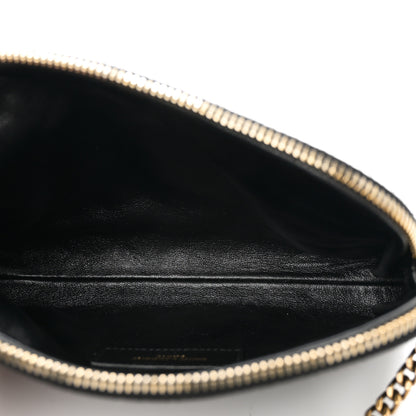 Saint Laurent Lambskin Quilted Gaby Zipped Pouch Black 5 of 10