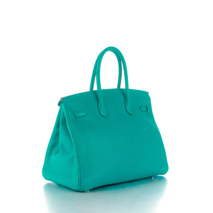 Hermes Chevre de Coromandel Birkin 35 Bleu Paon 3 of 25
