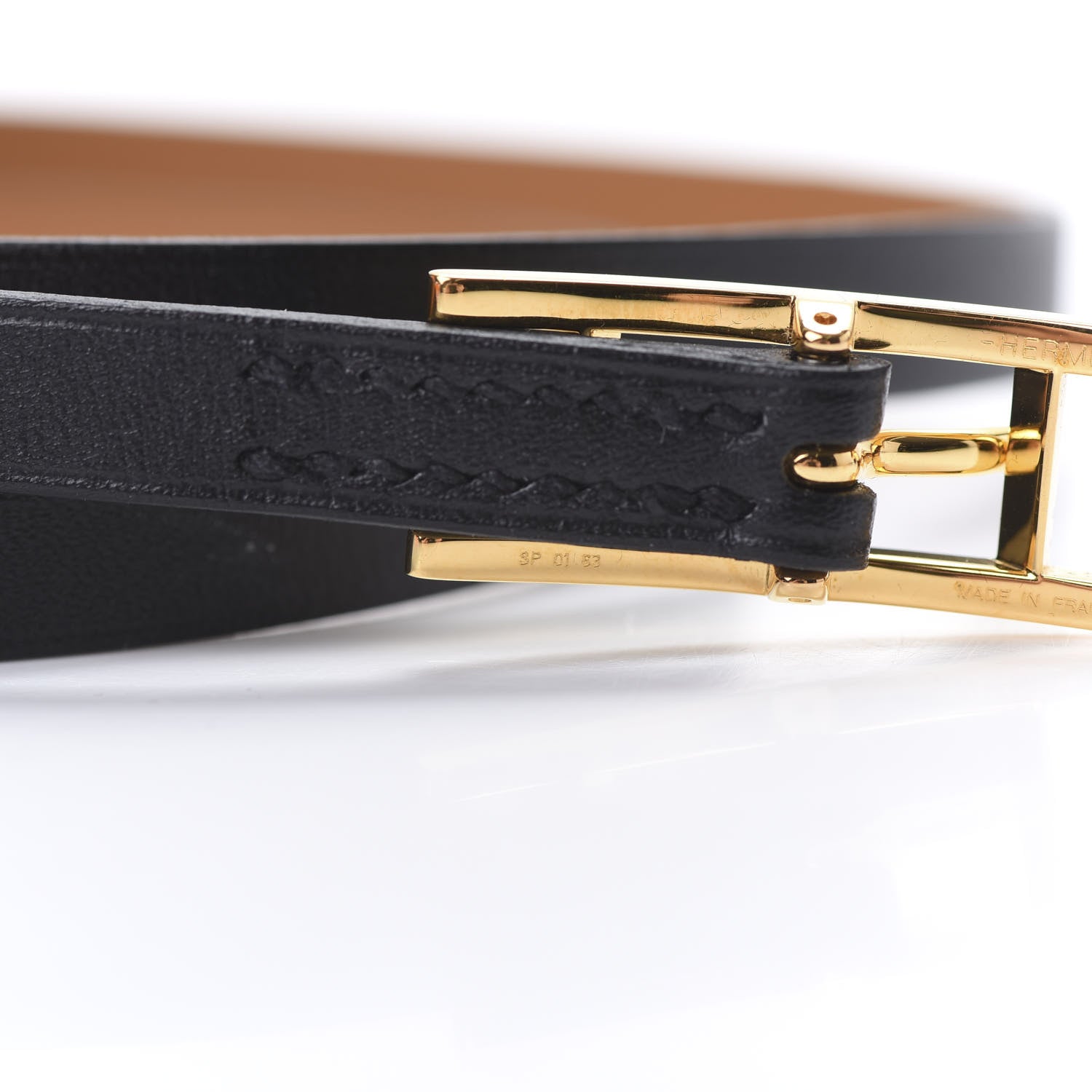 Hermes Chamonix Hapi 3MM Triple Tour Wrap Bracelet S Black 6 of 8