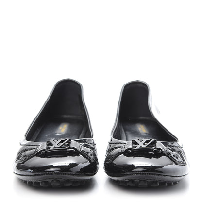 Louis Vuitton Patent Calfskin Oxford Ballerina Flats 38.5 Black 2 of 9