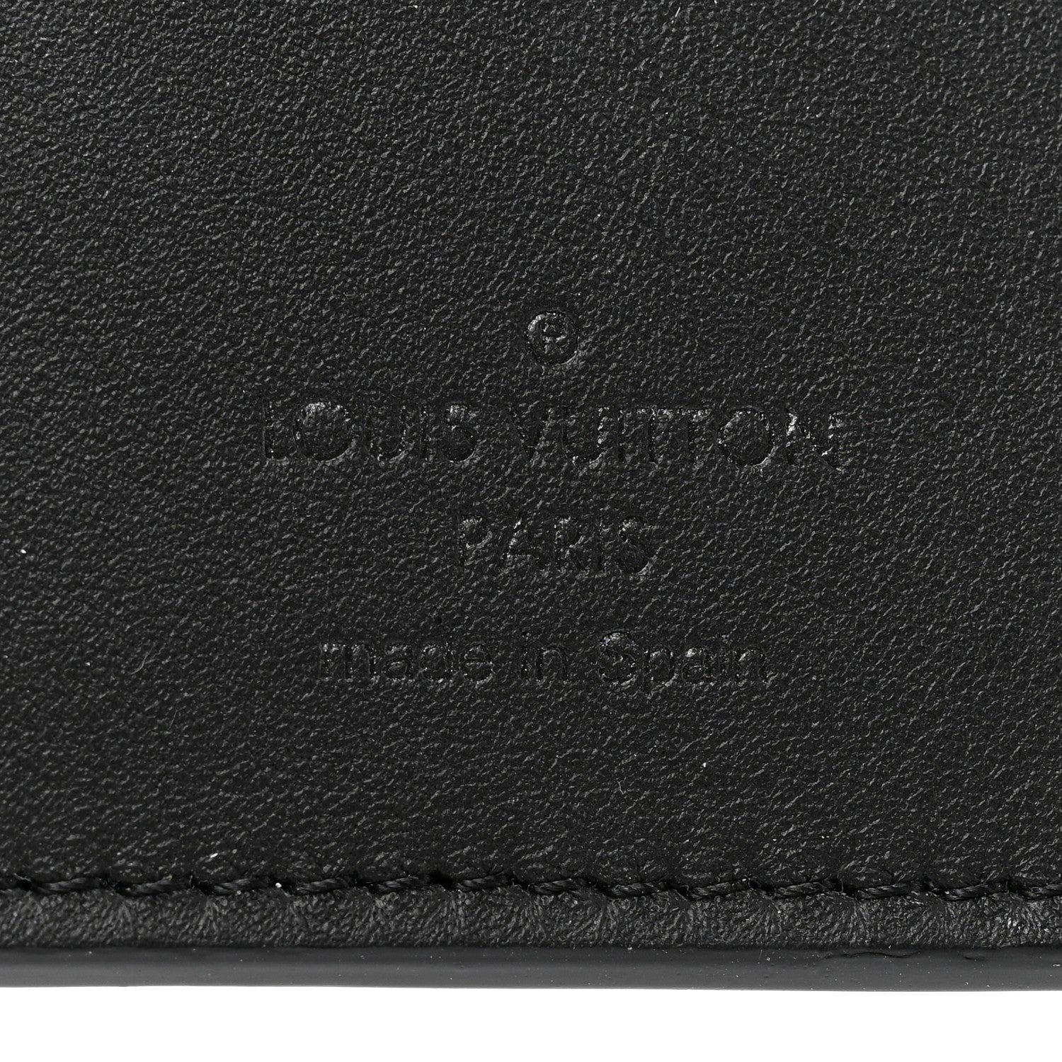 Louis Vuitton Calfskin Monogram Shadow Brazza Wallet Black 6 of 8