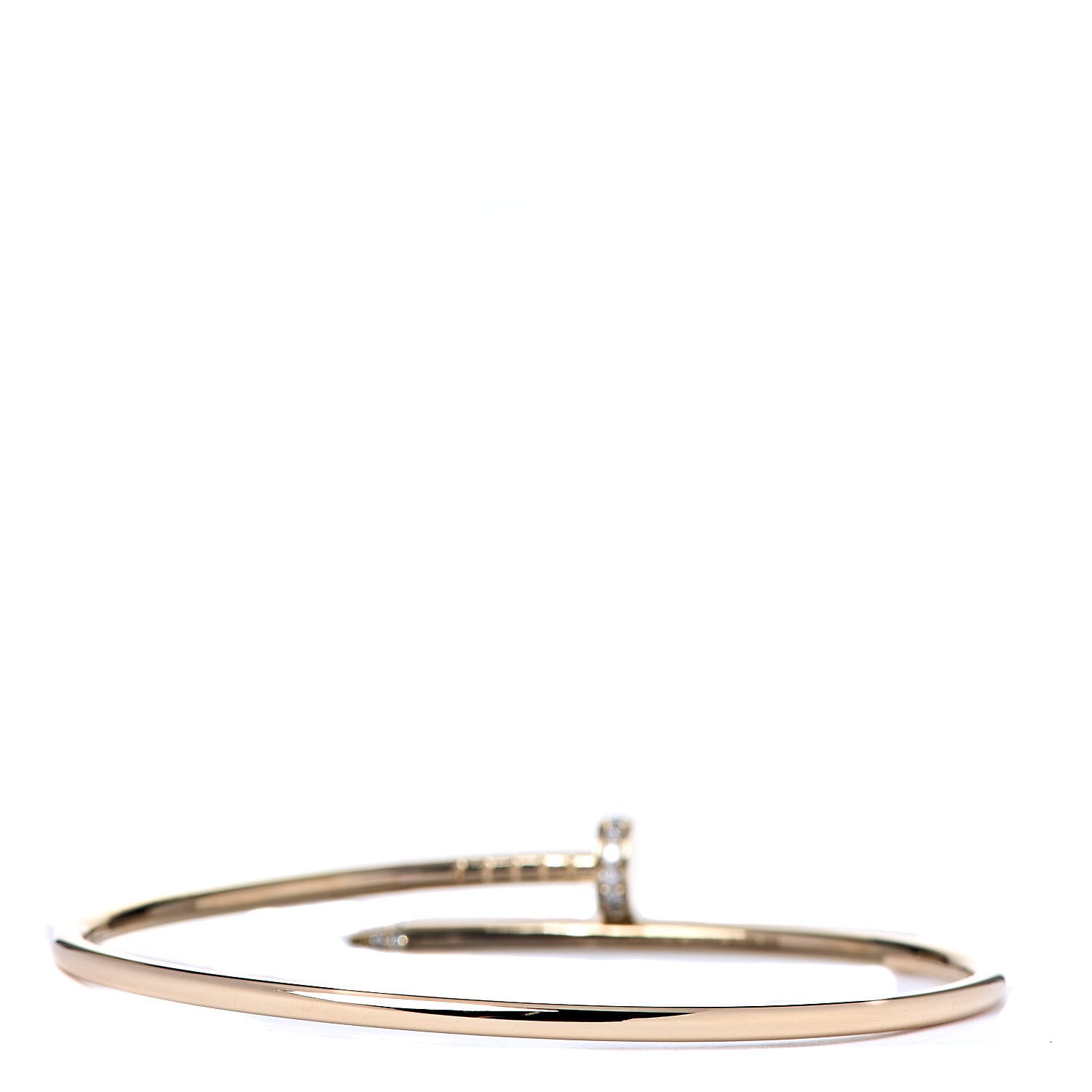 Cartier 18K Yellow Gold Diamond Small Juste Un Clou Bracelet 18 2 of 4