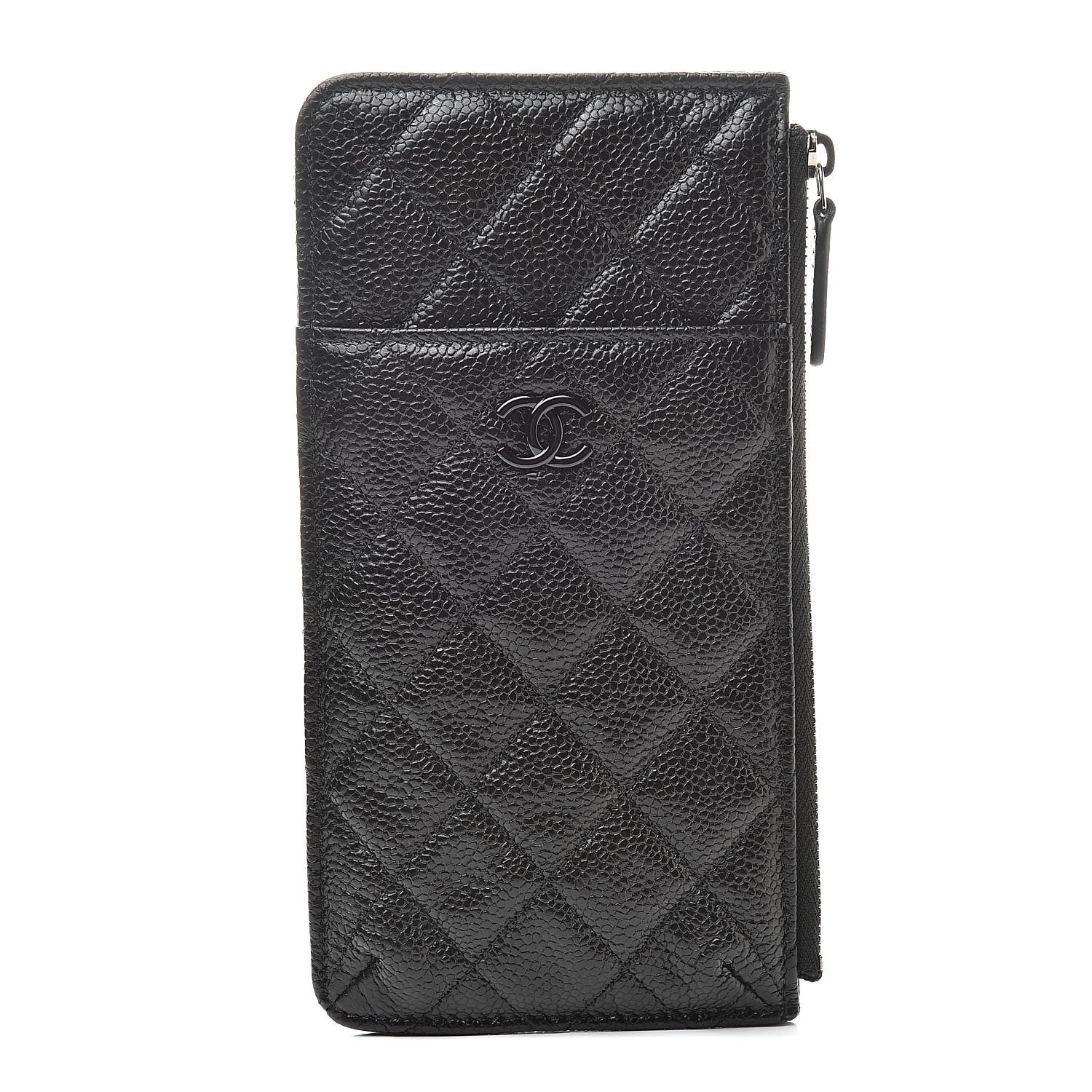 Chanel Caviar Quilted Classic Flat Wallet Pouch So Black 1 of 9