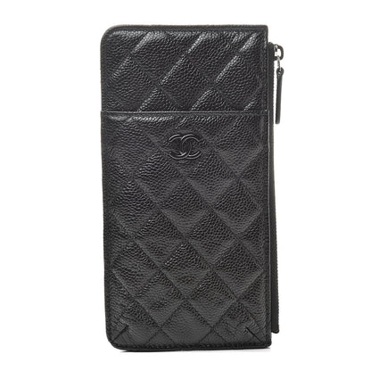 Chanel Caviar Quilted Classic Flat Wallet Pouch So Black 1 of 9