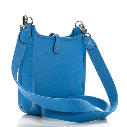 Hermes Taurillon Clemence Evelyne TPM Bleu Zanzibar 3 of 9