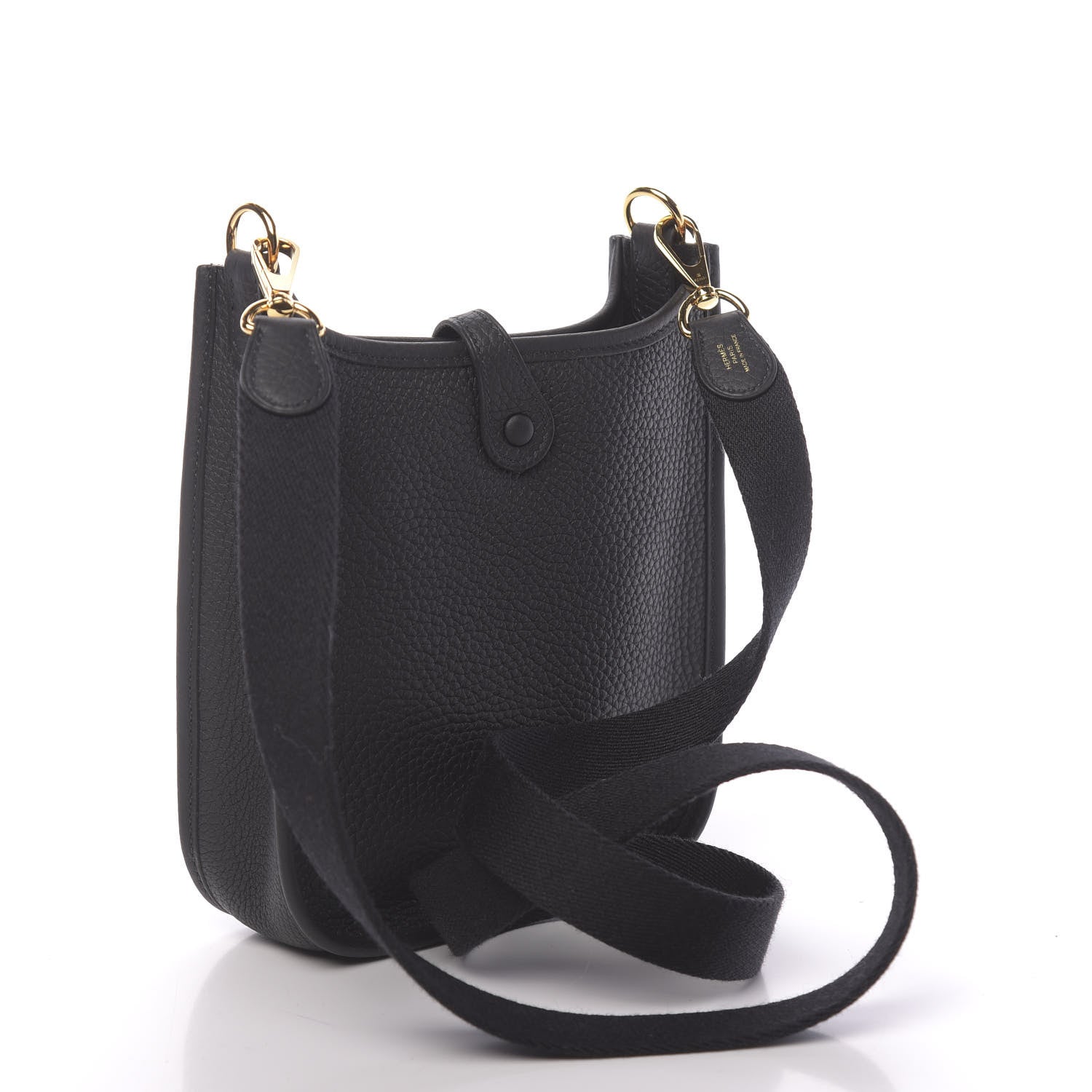 Hermes Taurillon Clemence Evelyne TPM Black 3 of 11