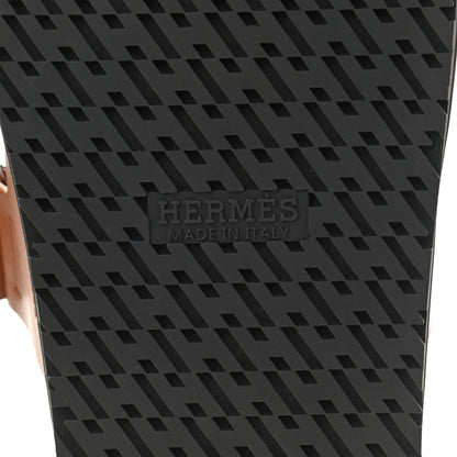 Hermes Calfskin Mens Chypre Sandals 42 Gold 7 of 8