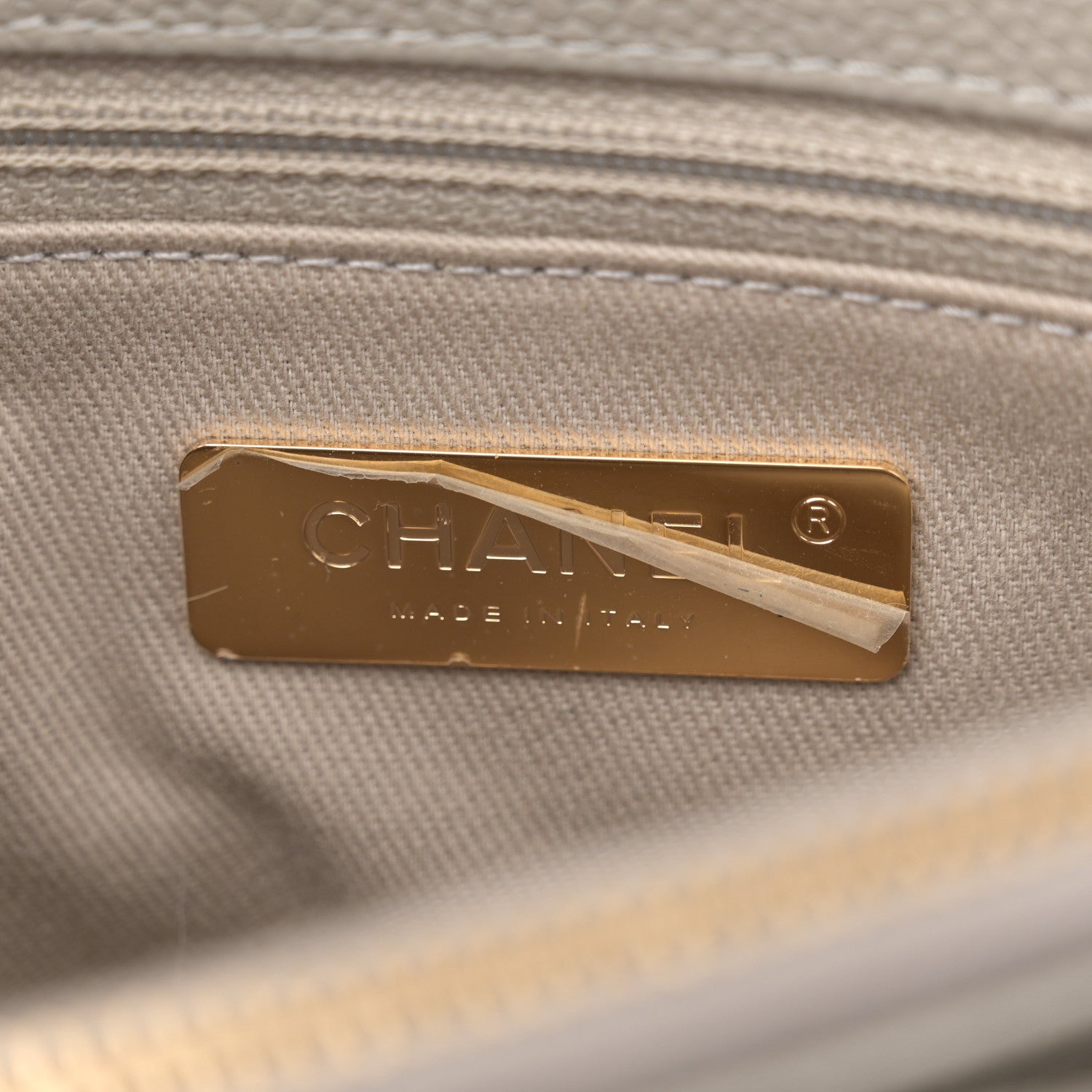 Chanel Grained Calfskin Small Stitched Flap Grey 6 of 15