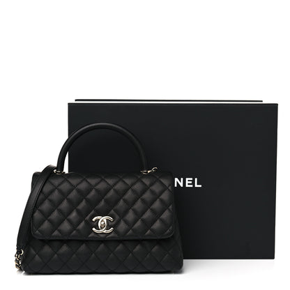 Chanel Caviar Quilted Small Coco Handle Flap Black 10 of 10