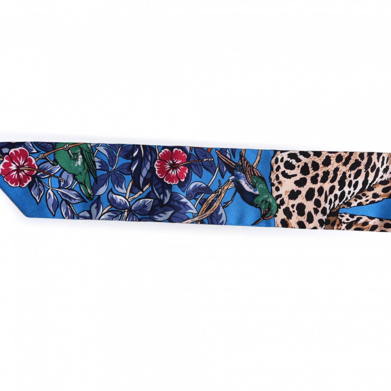 Hermes Silk Jungle Love Love Twilly Bleu Gitane Gris Bleuete 4 of 4