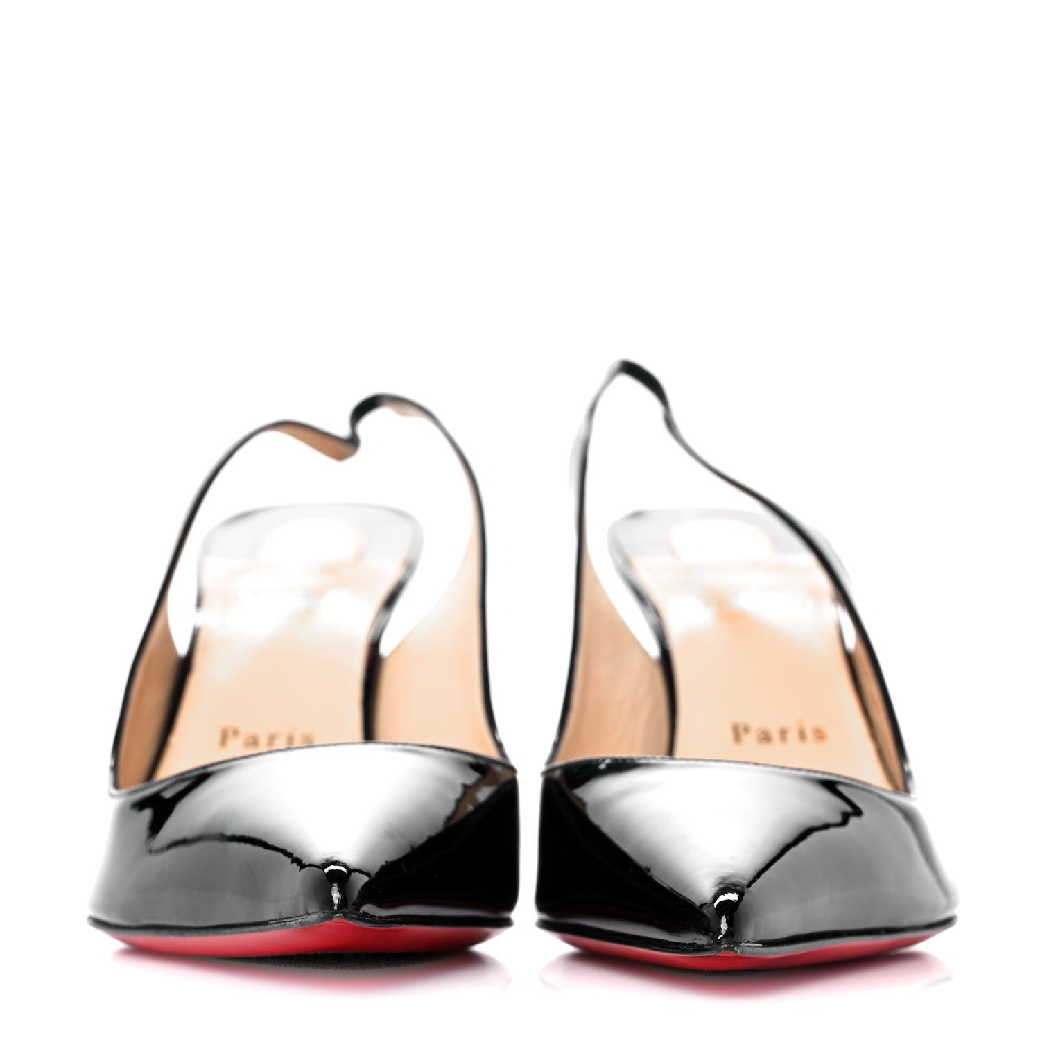 Christian Louboutin Patent Clare Sling 80 Pumps 40 Black 2 of 8