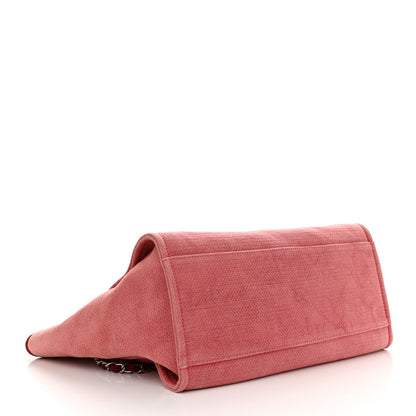 Chanel Canvas Medium Deauville Tote Red 4 of 11