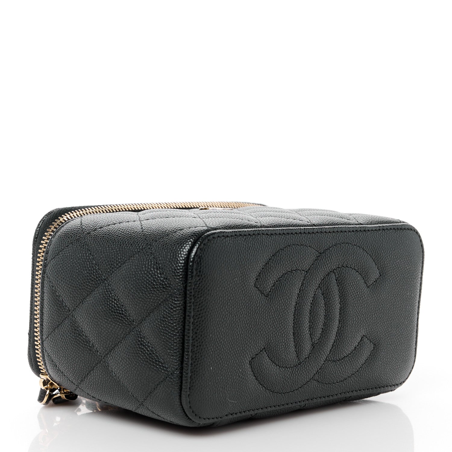 Chanel Caviar Quilted Small Vanity Case With Chain Black 4 of 12