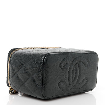 Chanel Caviar Quilted Small Vanity Case With Chain Black 4 of 12
