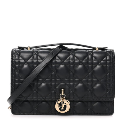 Christian Dior Lambskin Cannage Miss Dior Top Handle Bag Black 1 of 8