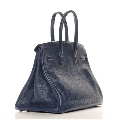 Hermes Taurillon Clemence Birkin 35 Bleu Abysse 3 of 27