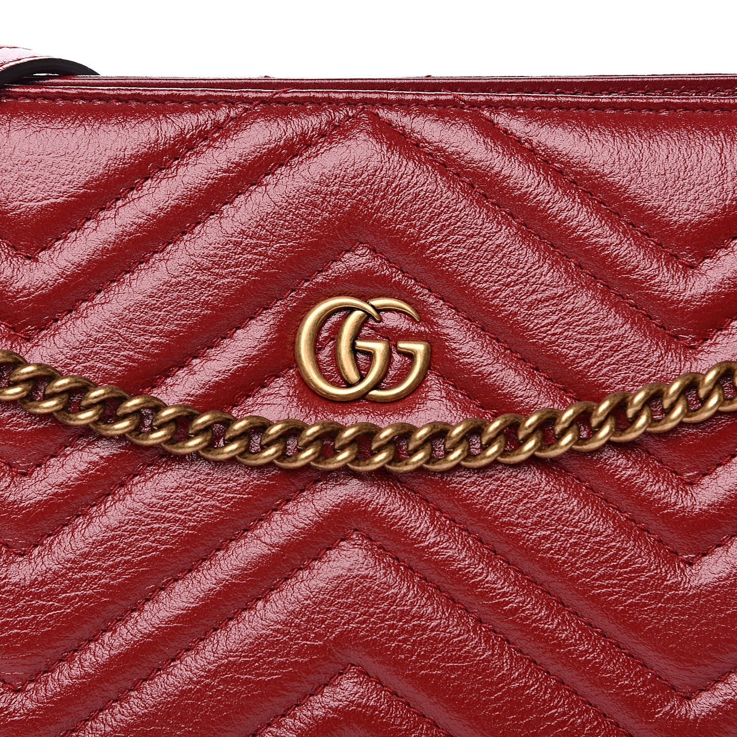 Azalea Calfskin Matelasse Heart Medium GG Marmont Slim Shoulder Bag Romantic Cerise
