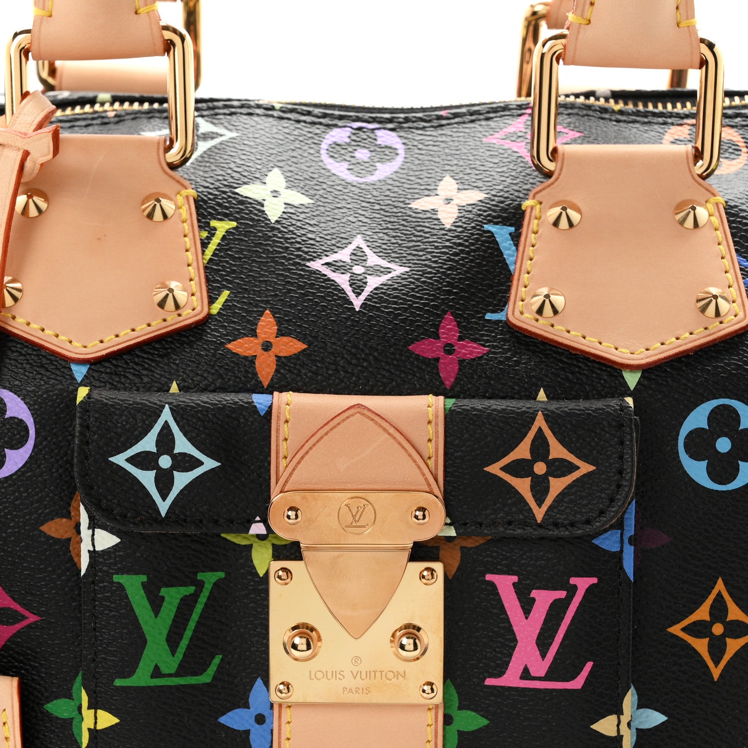 Louis Vuitton Monogram Multicolor Speedy 30 Black 7 of 9