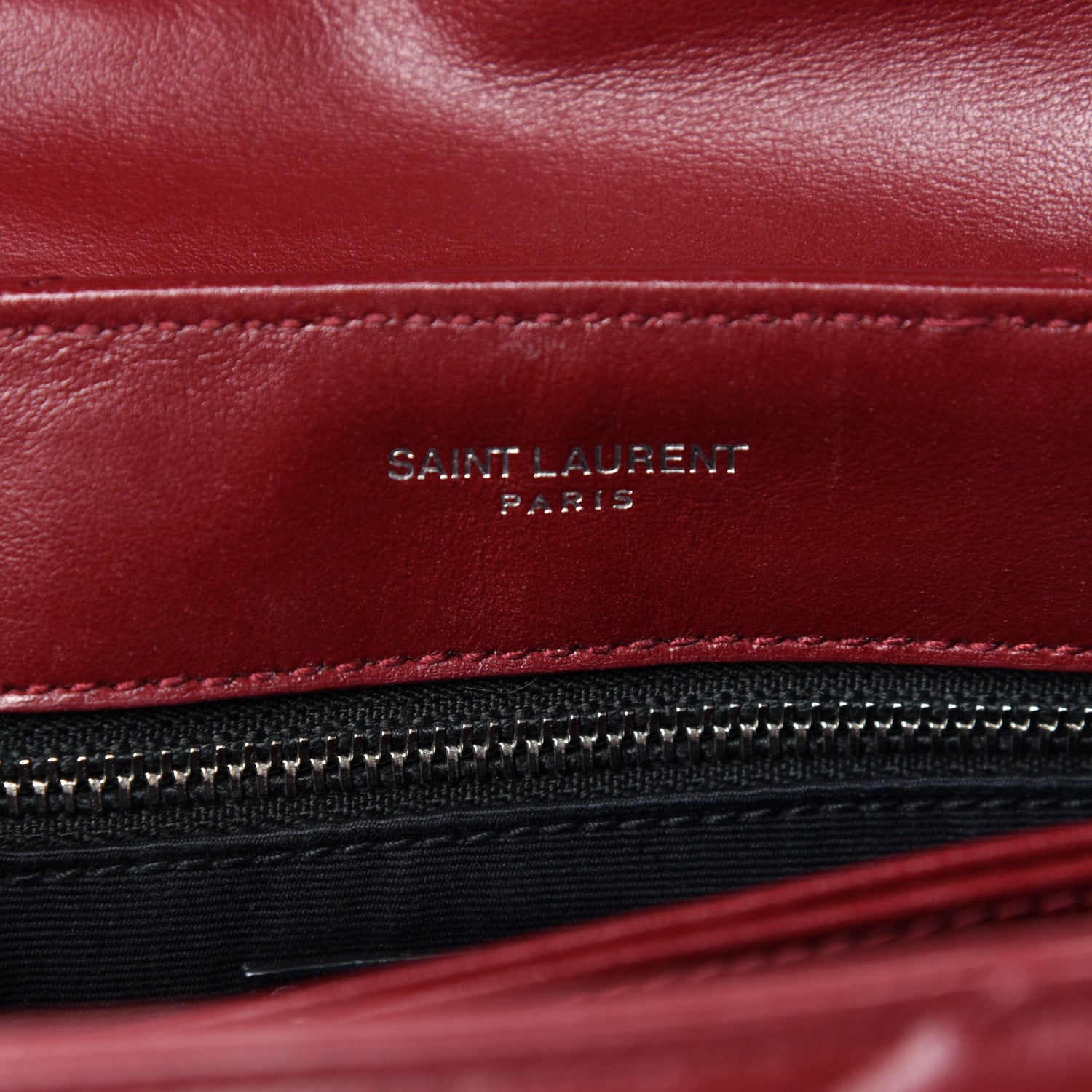 Saint Laurent Calfskin Y Quilted Monogram Toy Loulou Monogram Crossbody Bag Rouge 7 of 10