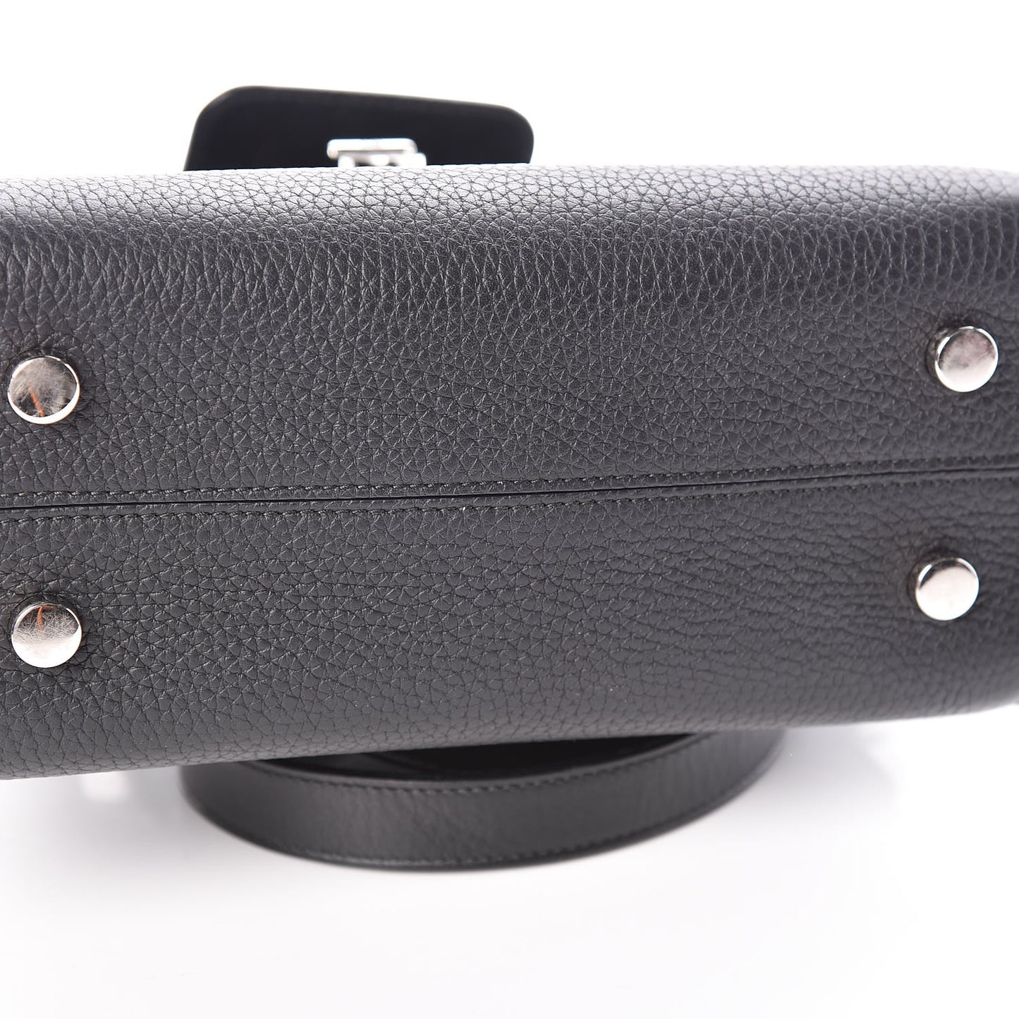 Grained Calfskin Mini Diorever Flap Black