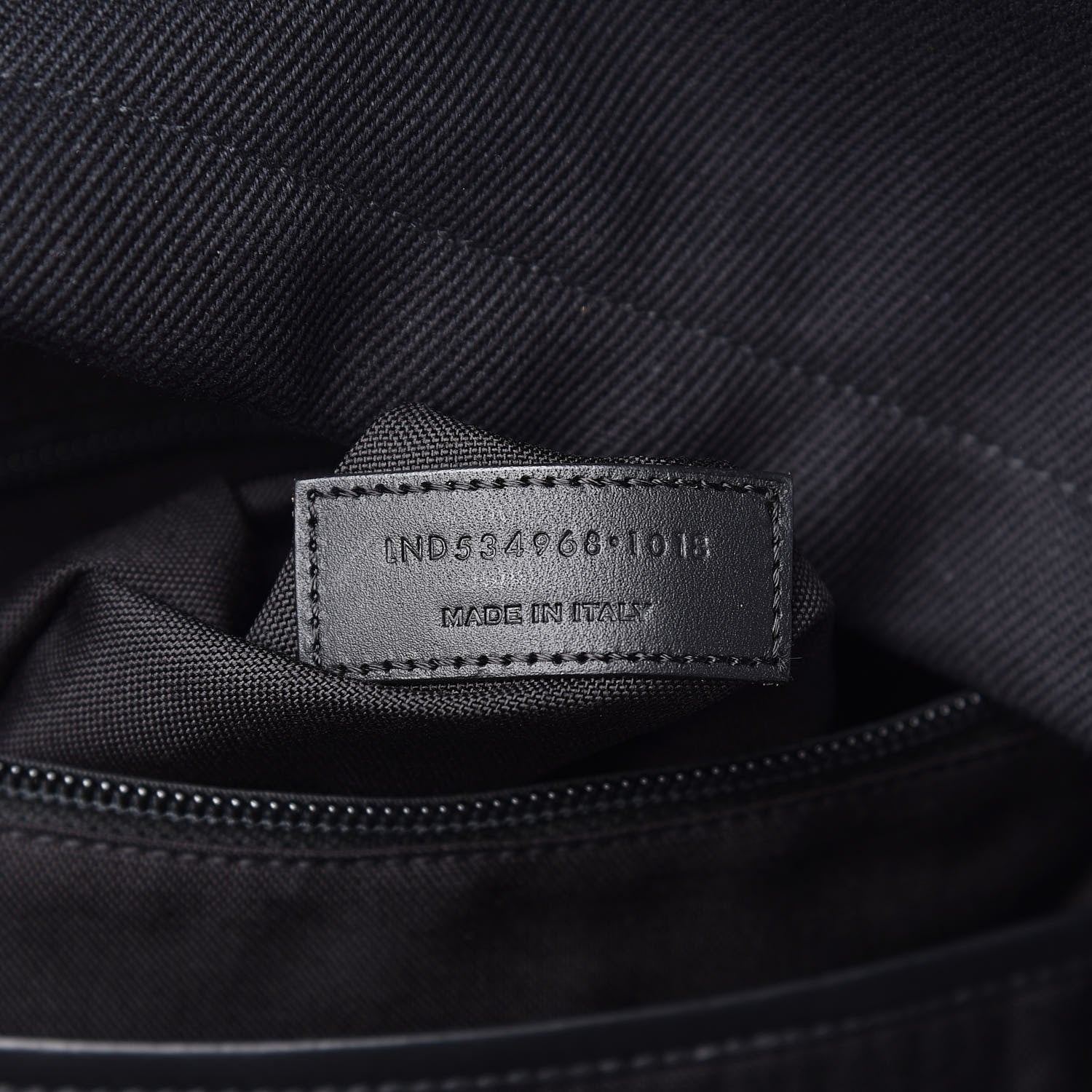 Saint Laurent Canvas Signature Embroidered City Backpack Black 7 of 12
