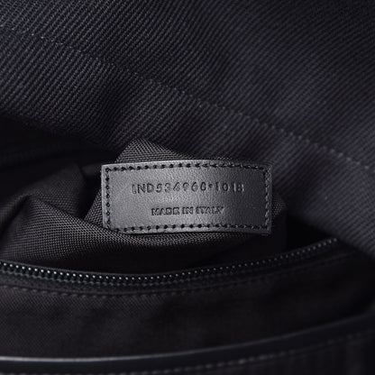 Saint Laurent Canvas Signature Embroidered City Backpack Black 7 of 12