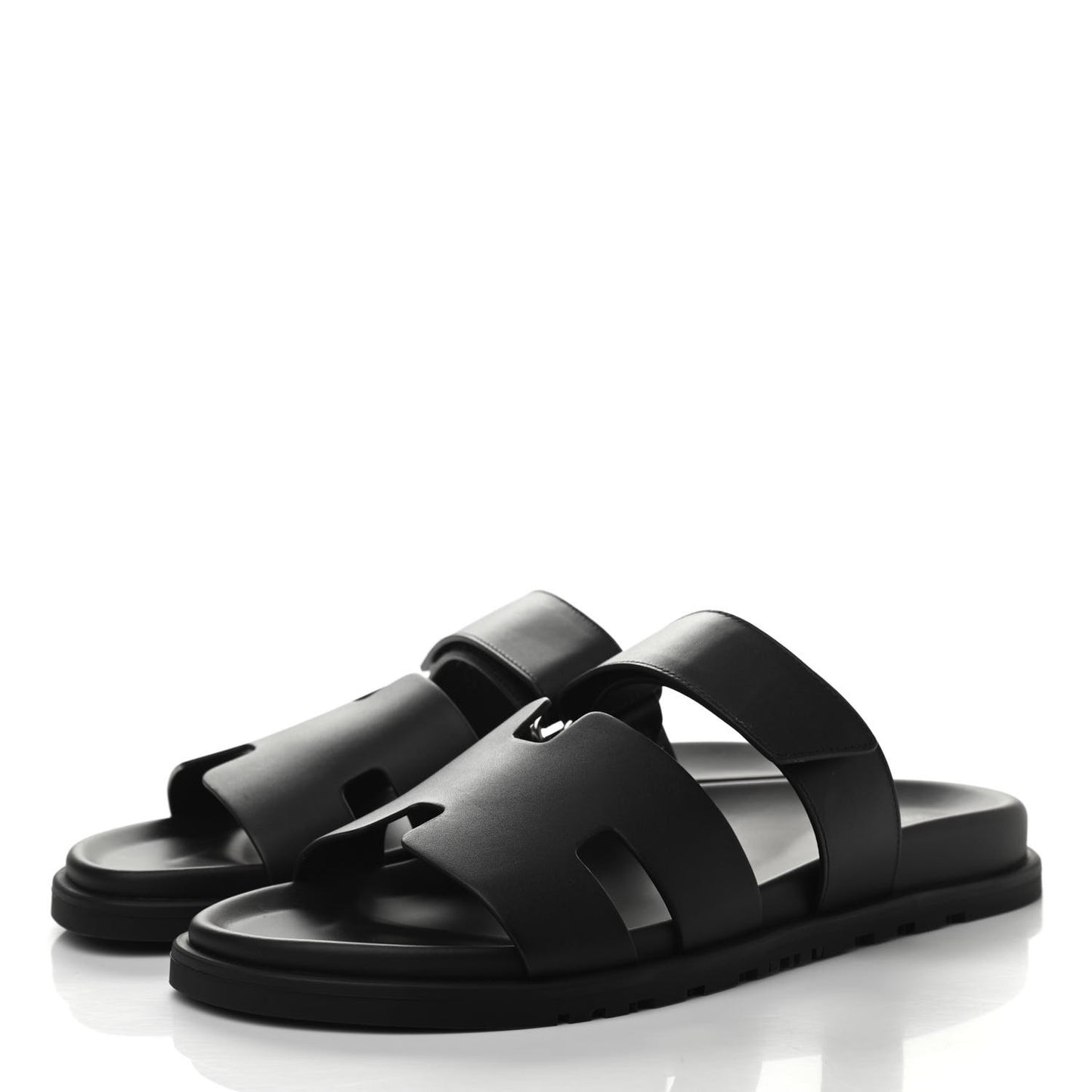 Calfskin Mens Chypre Sandals 43 Black