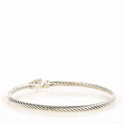 David Yurman Sterling Silver Diamond Cable Collectibles Heart Bracelet 3 of 6