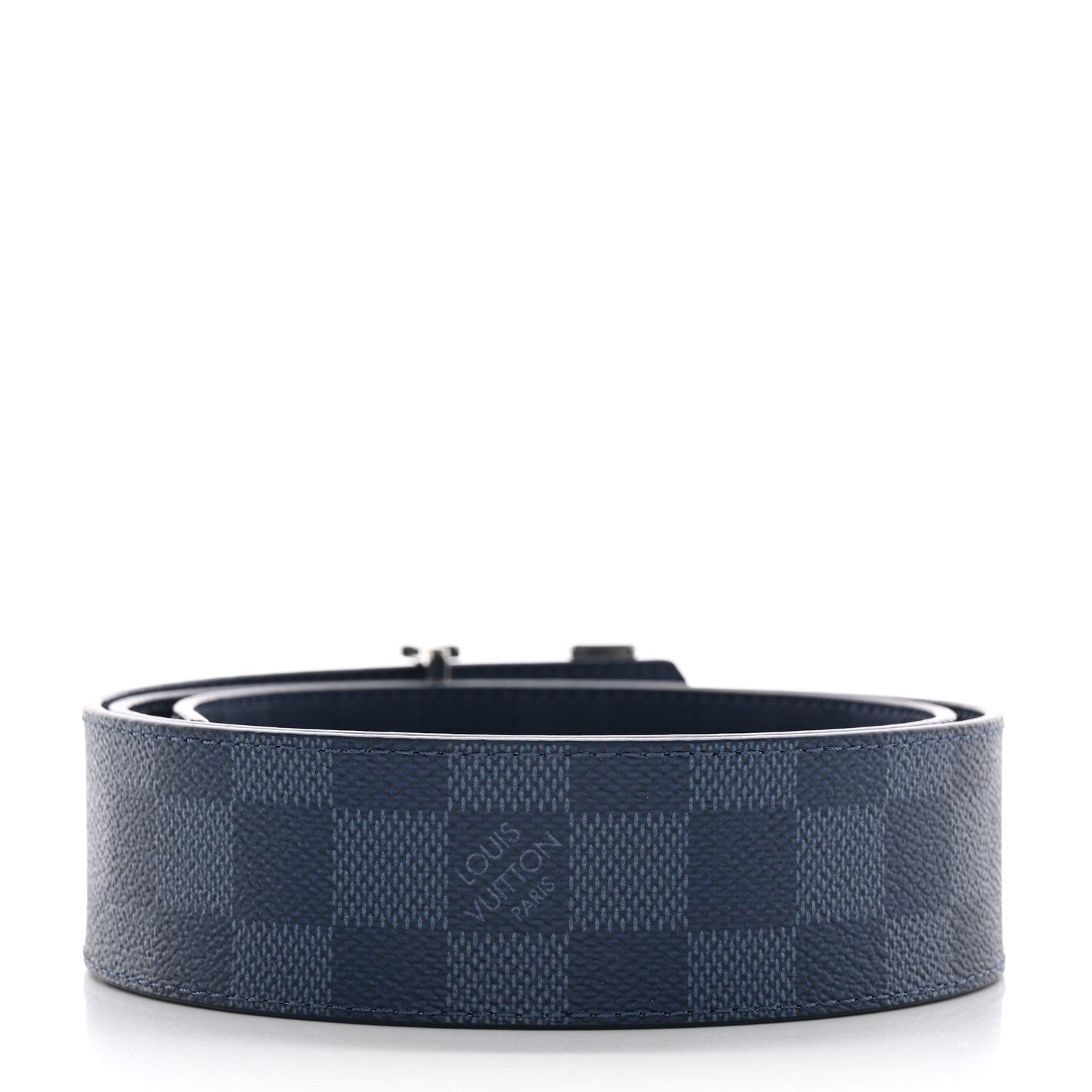 Louis Vuitton Damier Graphite Damier Infini 40mm LV Initiales Reversible Belt 85 34 Blue 2 of 7