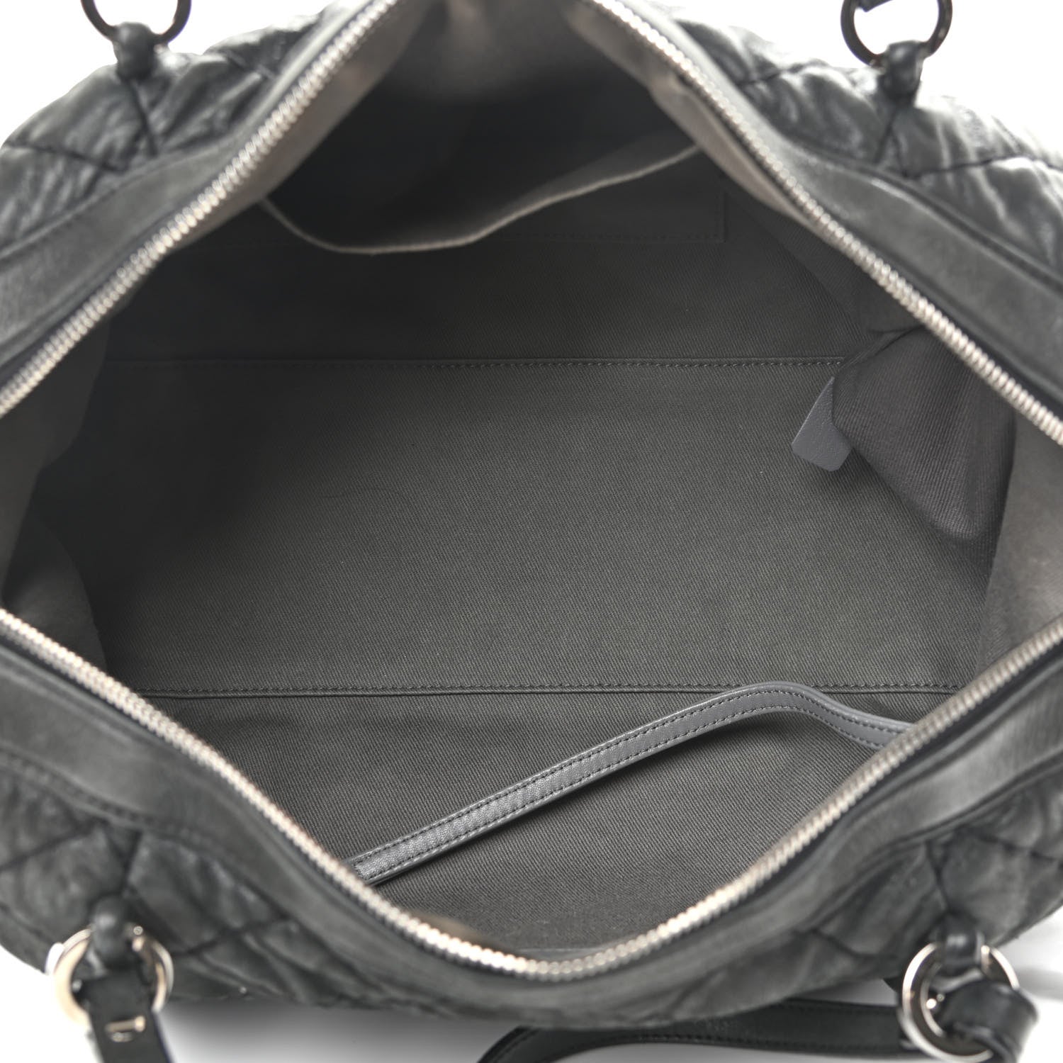 Chanel Calfskin Quilted Relax CC Bowler Bag Black 5 of 12