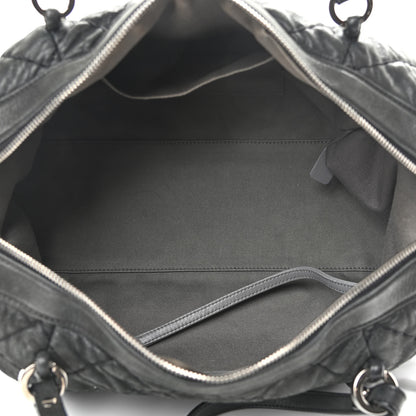 Chanel Calfskin Quilted Relax CC Bowler Bag Black 5 of 12