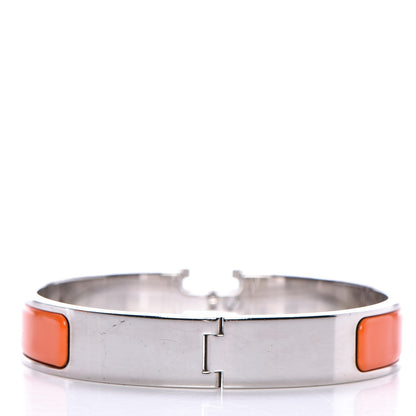 Hermes Enamel Narrow Clic Clac H Bracelet GM Orange 3 of 5