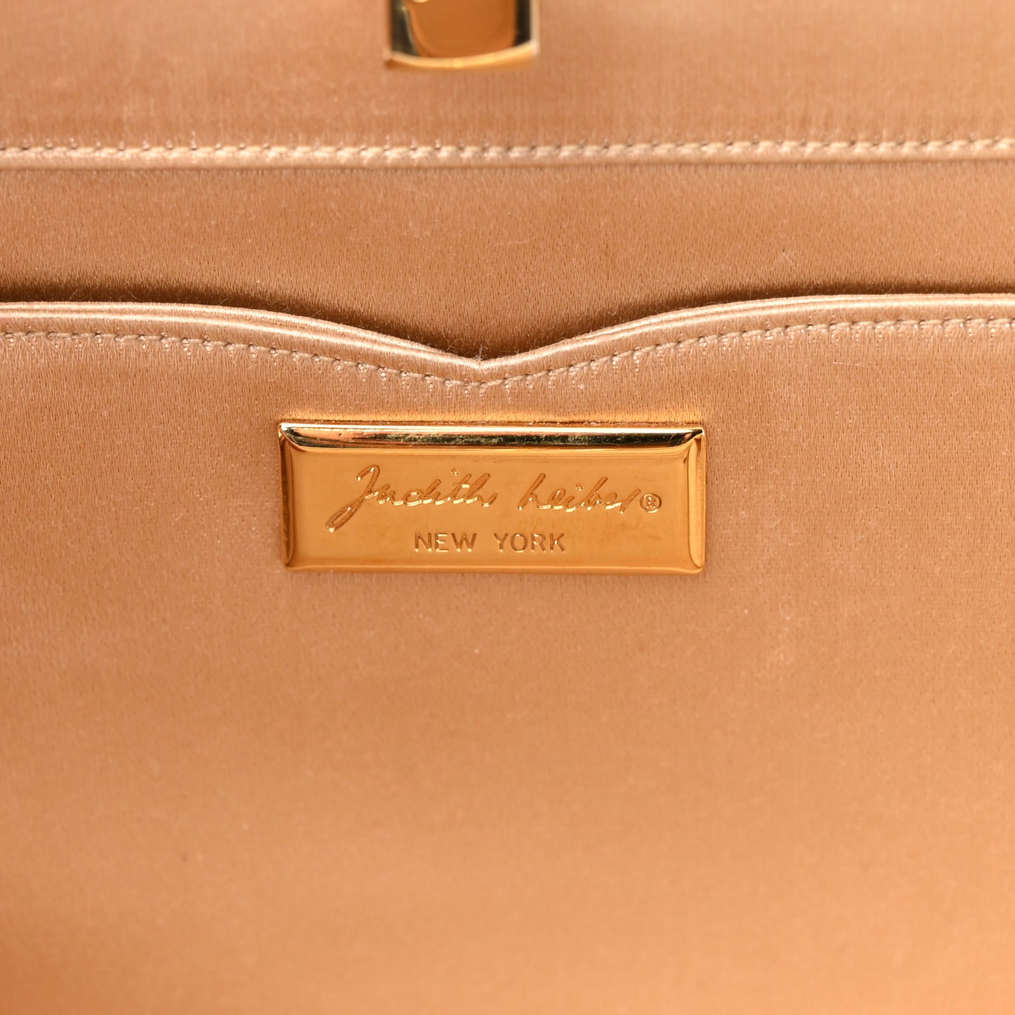 Crystal Satin Clutch Gold