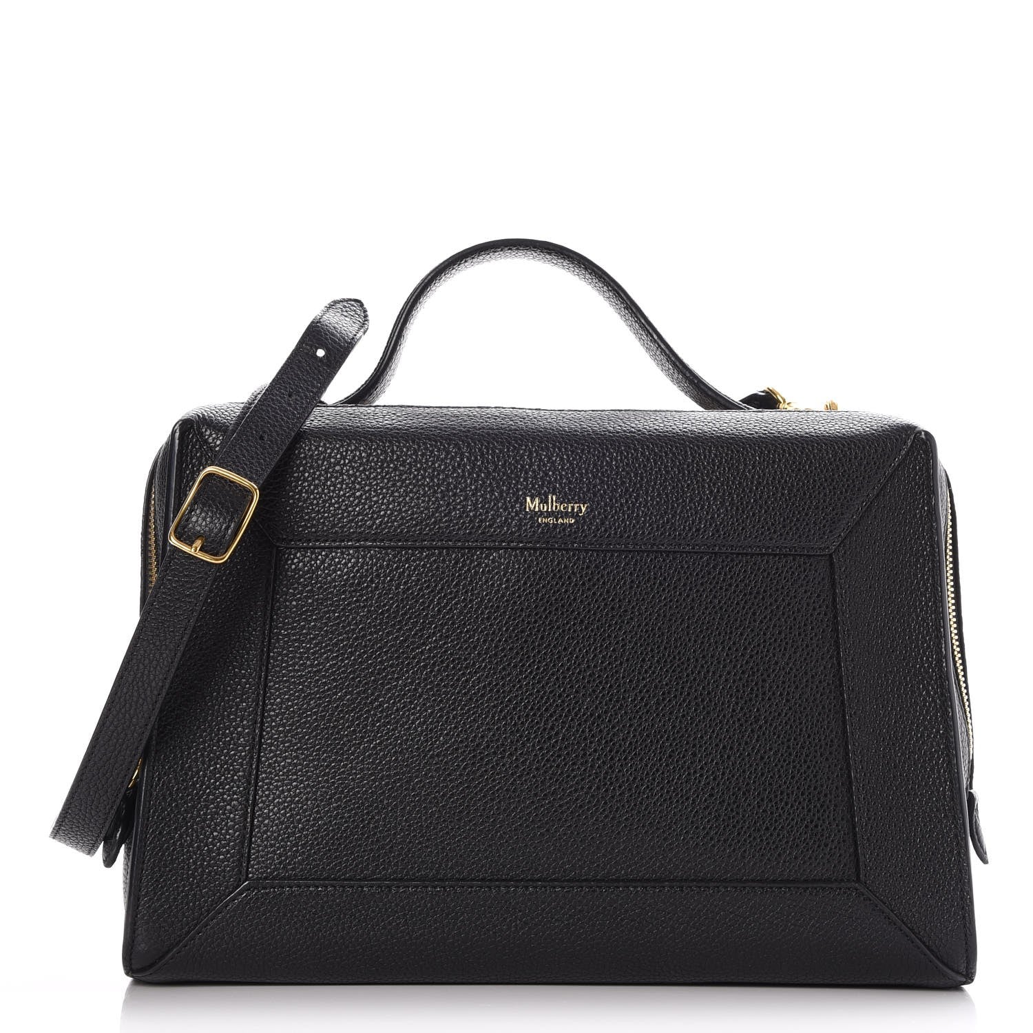 Mulberry Small Classic Grain Calfskin Hopton Black 1 of 10