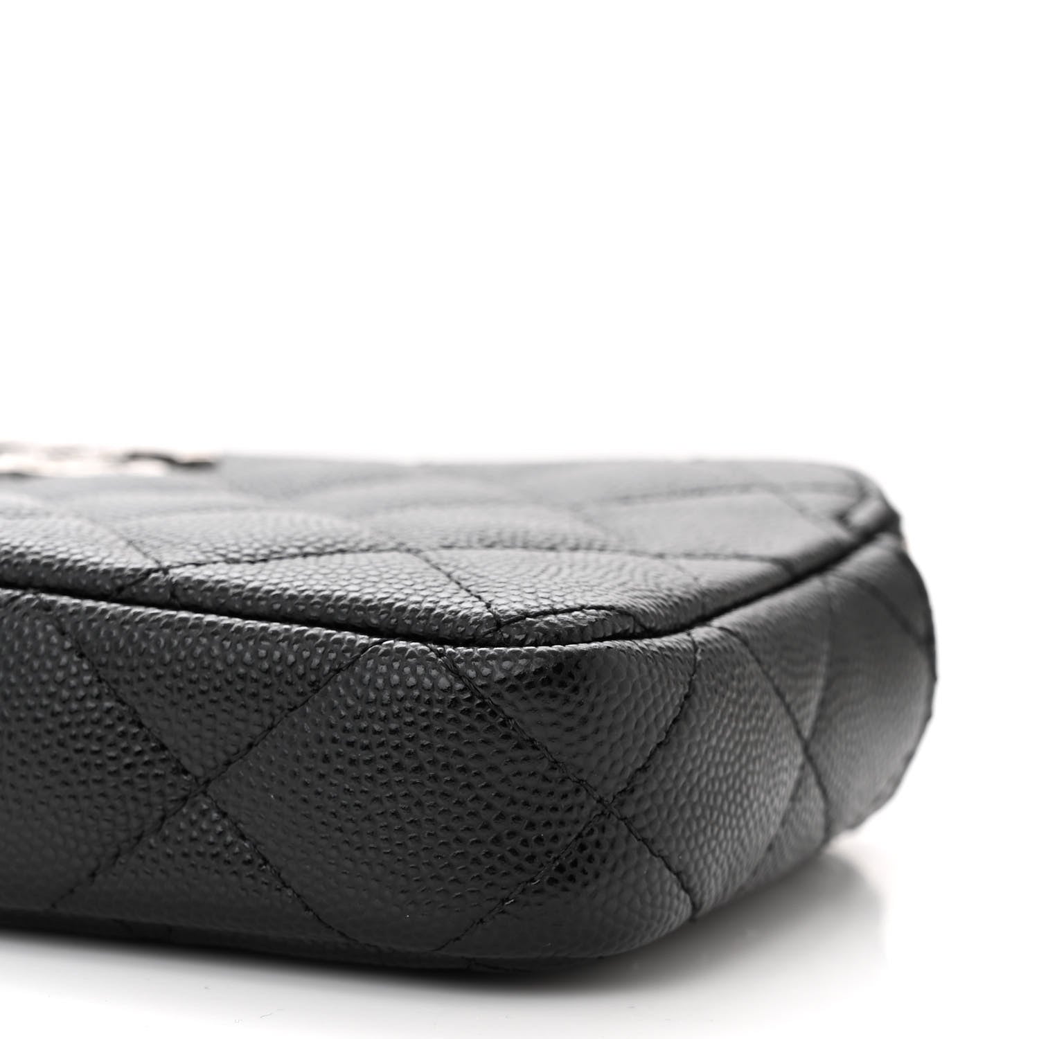 Chanel Caviar Quilted Logo Small Clutch With Chain Black 11 of 13