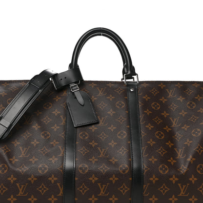 Louis Vuitton Monogram Macassar Keepall Bandouliere 55 6 of 11