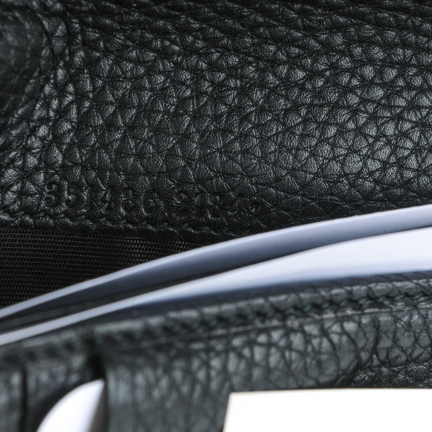 Pebbled Calfskin Medium Soho Zip Around Wallet Black