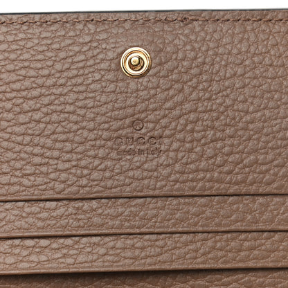 Gucci Dollar Calfskin GG Supreme Monogram GG Marmont Card Case Porcelain Rose Beige Ebony 6 of 8