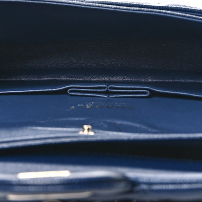 Chanel Caviar Quilted Medium Double Flap Navy 4 of 11