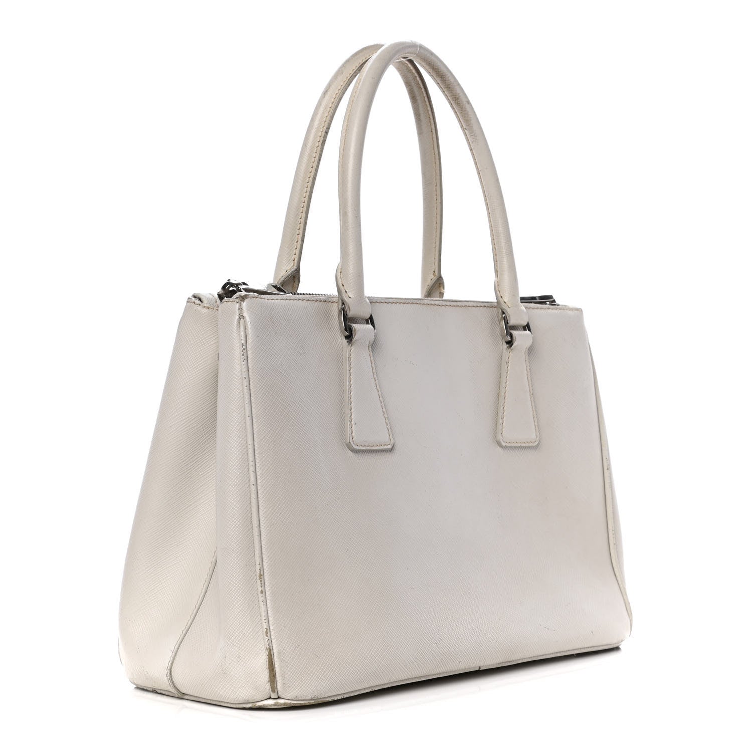 Prada Saffiano Small Galleria Double Zip Tote Talco 3 of 19