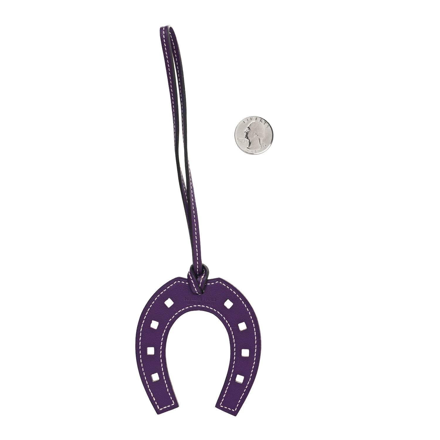 Hermes Swift Paddock Horseshoe Bag Charm Ultraviolet 2 of 3