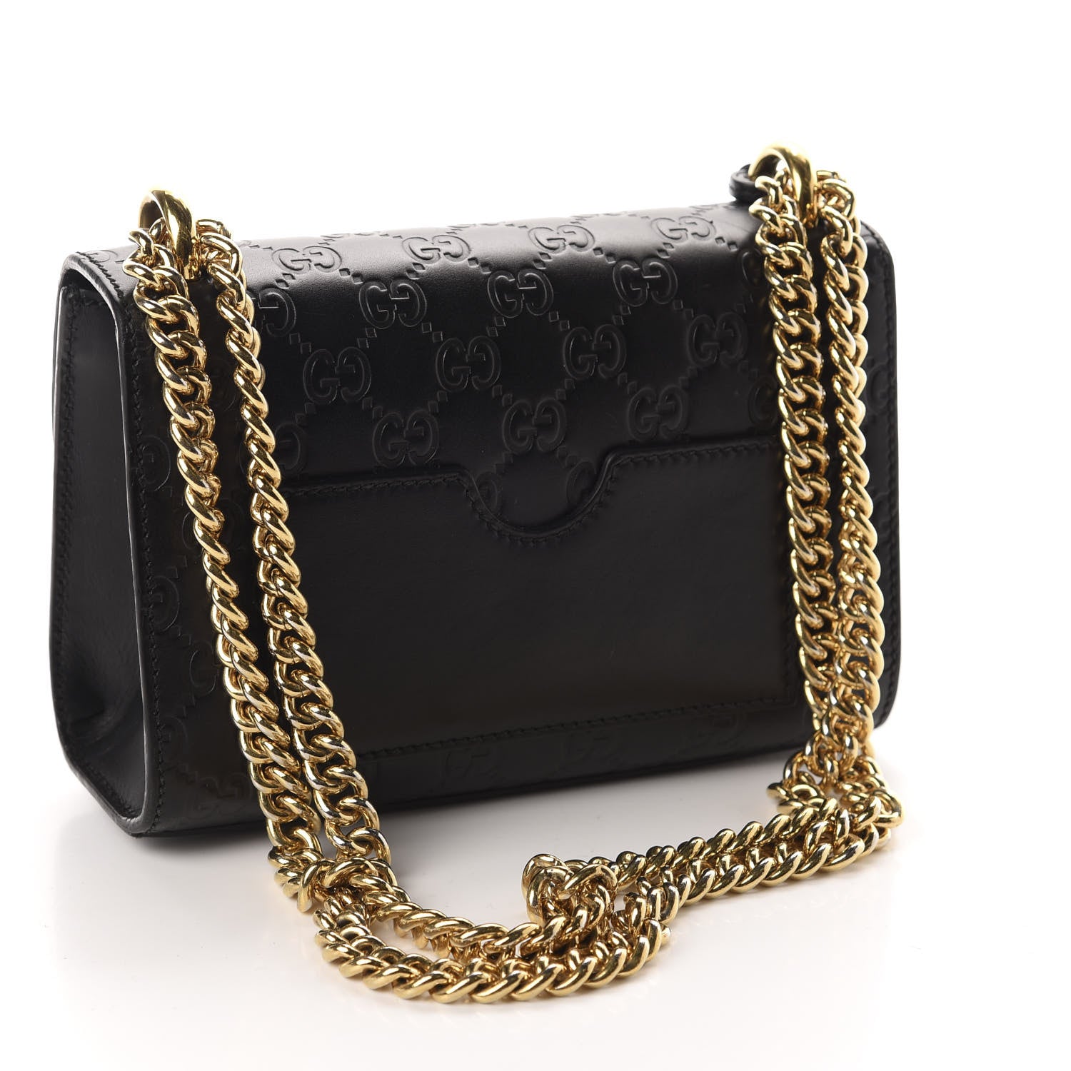 Gucci Guccissima Small Padlock Shoulder Bag Black 2 of 12