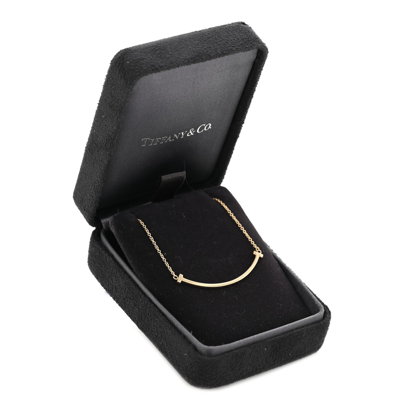 18K Yellow Gold Small T Smile Pendant Necklace