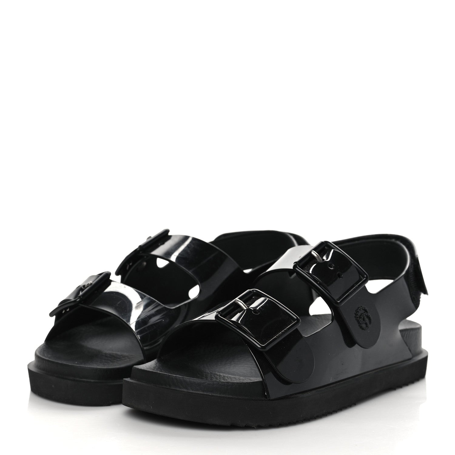 Gucci Rubber Mini Double G Womens Isla Dad Sandals 38 Black 3 of 7