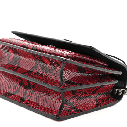 Saint Laurent Snakeskin Small Monogram Sunset Red 10 of 10