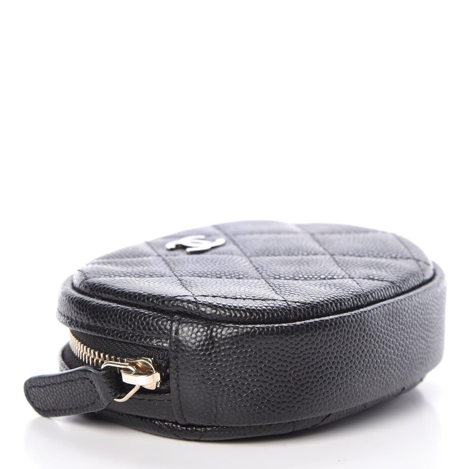 Chanel Caviar Quilted Zip Around Classic Coin Purse Black 4 of 7