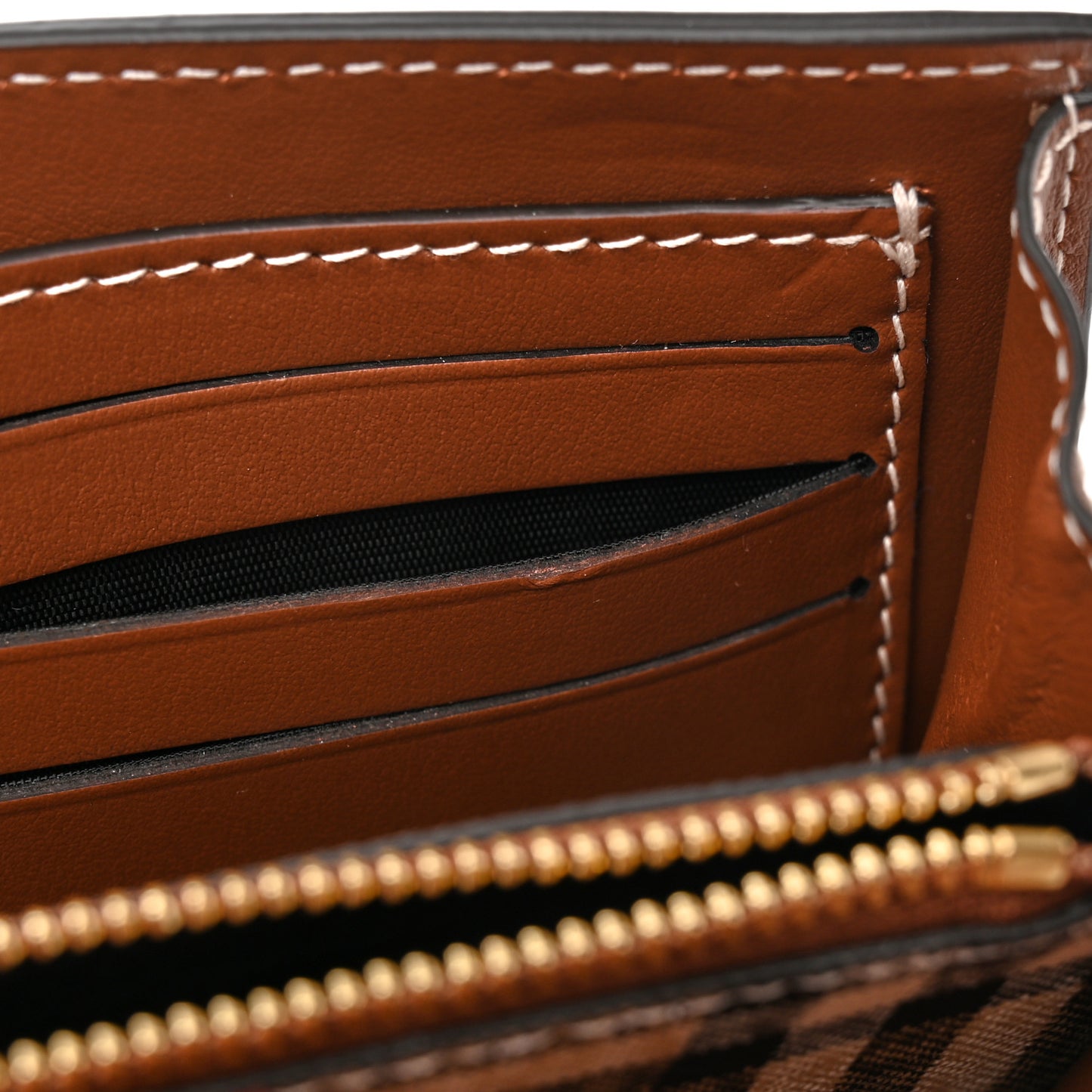 Calfskin Vintage Check Wallet With Detachable Strap Archive Beige Tan